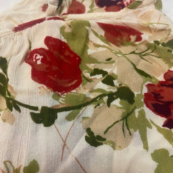 Volcom Floral Flower Flowy Ruffle Tank Spaghetti Straps Spring Summer - Picture 5 of 5